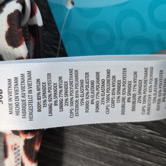 Coco Reef NWT Womans Swim Suit 36D Nylan Spandex One Piece Animal Print Brown. - Picture 16 of 16